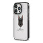 Giant Schnauzer Personalised iPhone 13 Pro Black Impact Case Side Angle on Silver phone