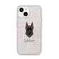 Giant Schnauzer Personalised iPhone 14 Glitter Tough Case Starlight