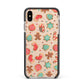 Gingerbread Christmas Apple iPhone Xs Max Impact Case Black Edge on Gold Phone