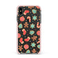 Gingerbread Christmas Apple iPhone Xs Max Impact Case Pink Edge on Black Phone