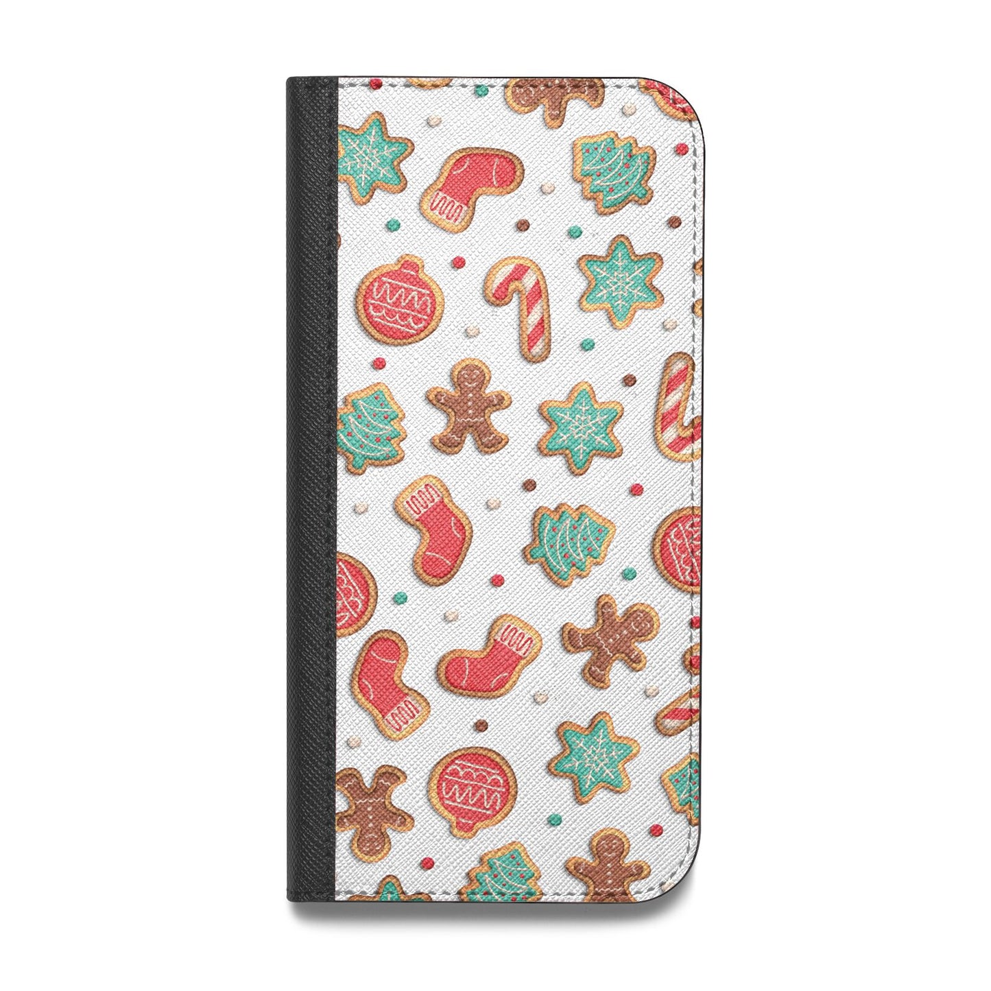 Gingerbread Christmas Vegan Leather Flip Samsung Case