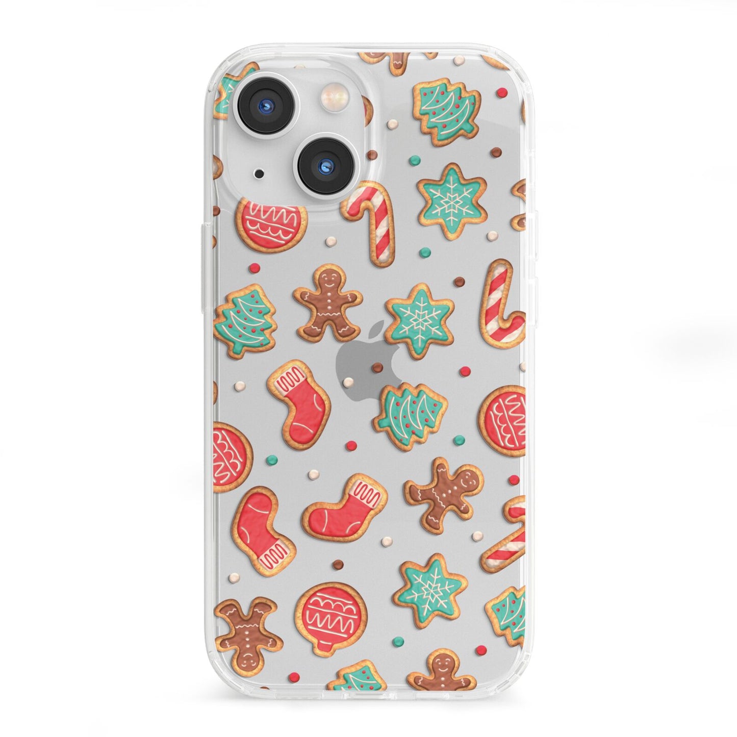 Gingerbread Christmas iPhone 13 Mini Clear Bumper Case