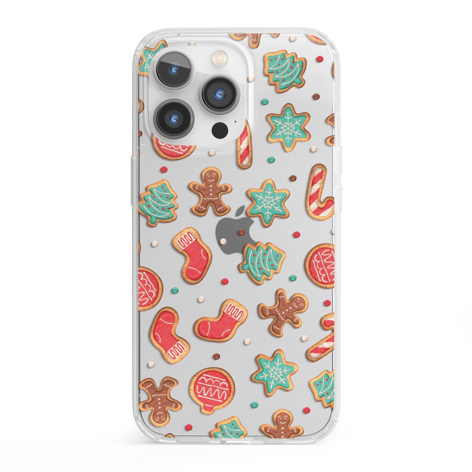 Gingerbread Christmas iPhone 13 Pro Clear Bumper Case