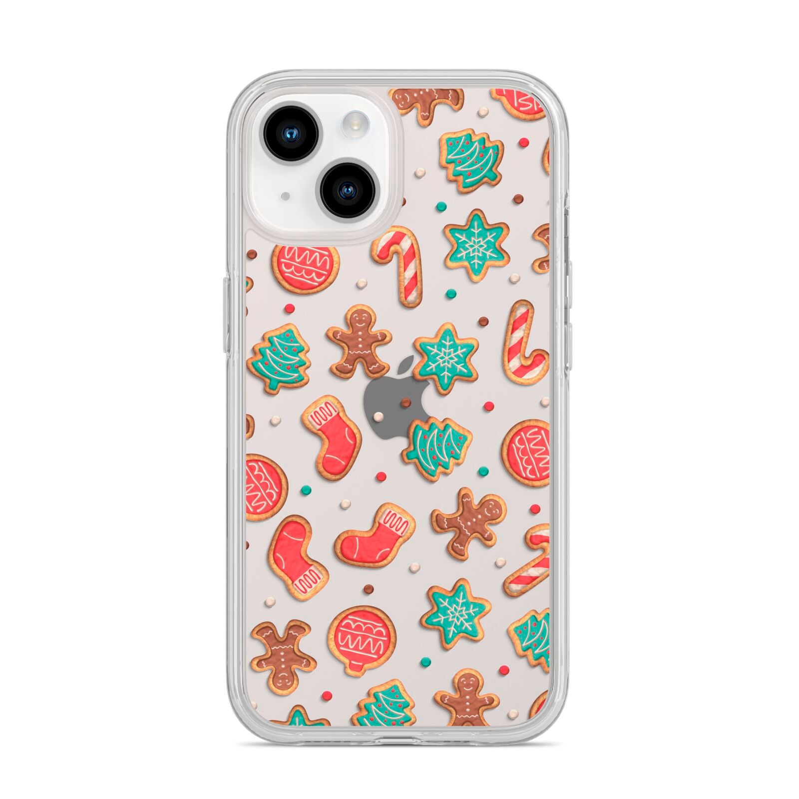 Gingerbread Christmas iPhone 14 Clear Tough Case Starlight