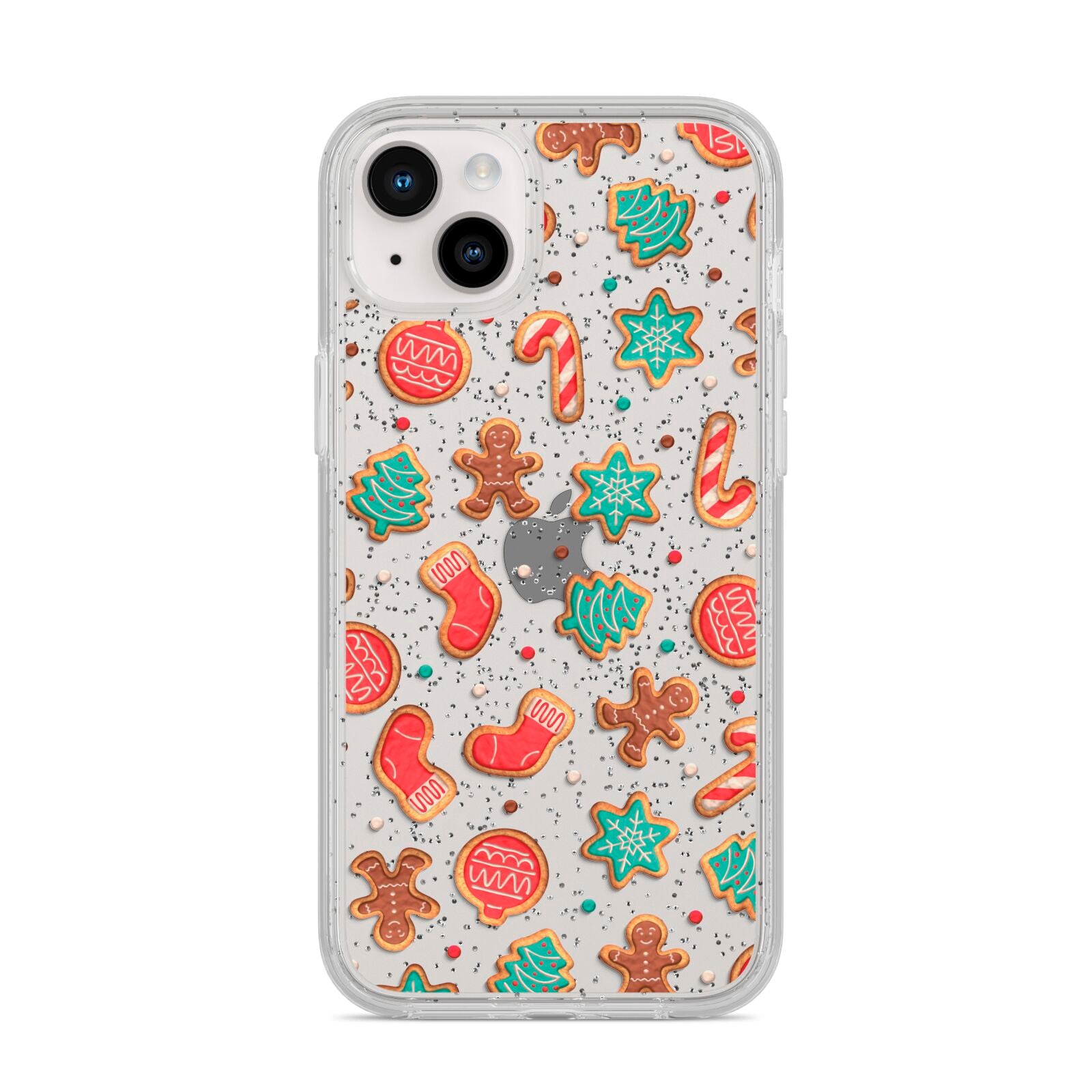 Gingerbread Christmas iPhone 14 Plus Glitter Tough Case Starlight