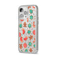 Gingerbread Christmas iPhone 14 Pro Max Glitter Tough Case Silver Angled Image