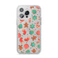 Gingerbread Christmas iPhone 14 Pro Max Glitter Tough Case Silver