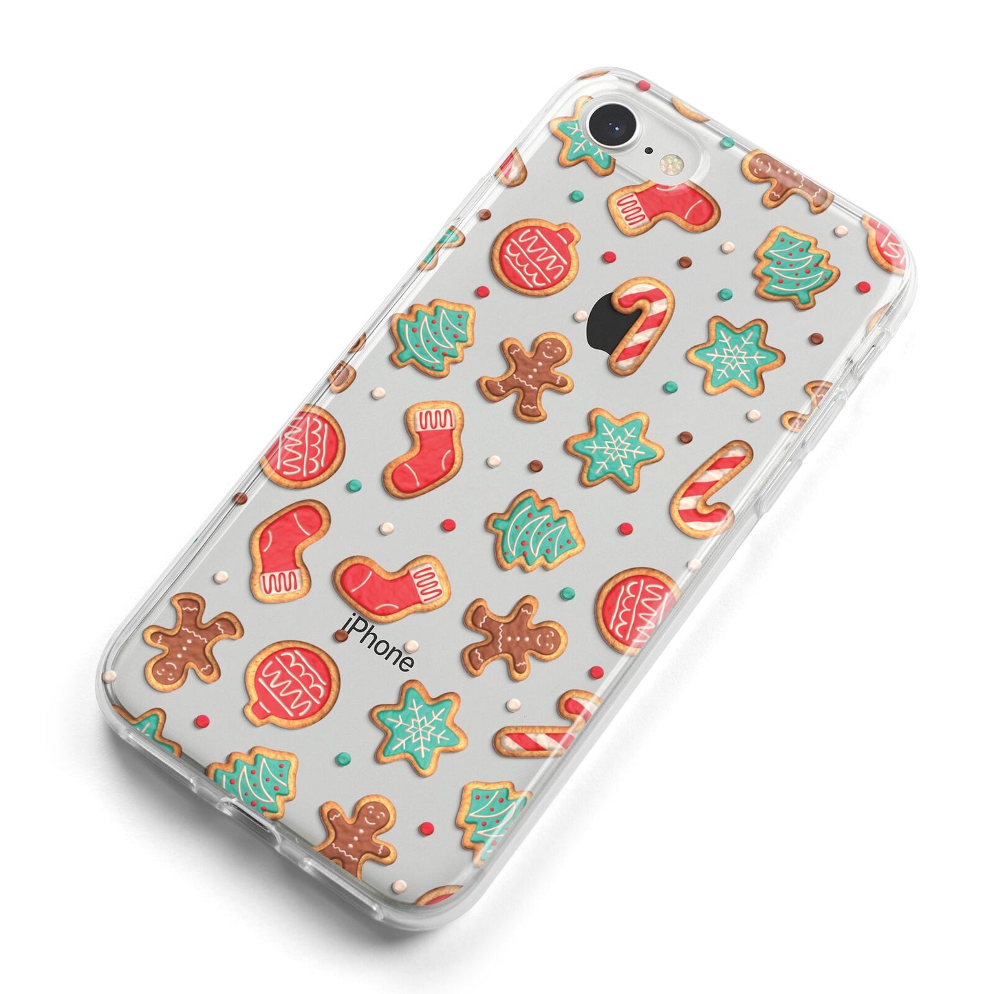 Gingerbread Christmas iPhone 8 Bumper Case on Silver iPhone Alternative Image