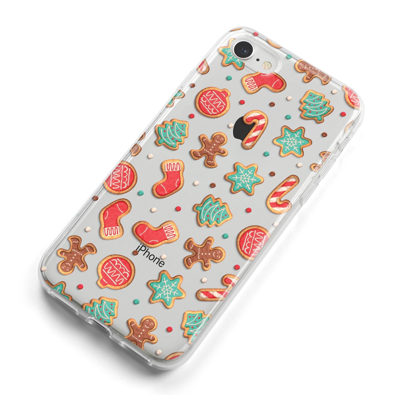 Gingerbread Christmas iPhone 8 Bumper Case on Silver iPhone Alternative Image