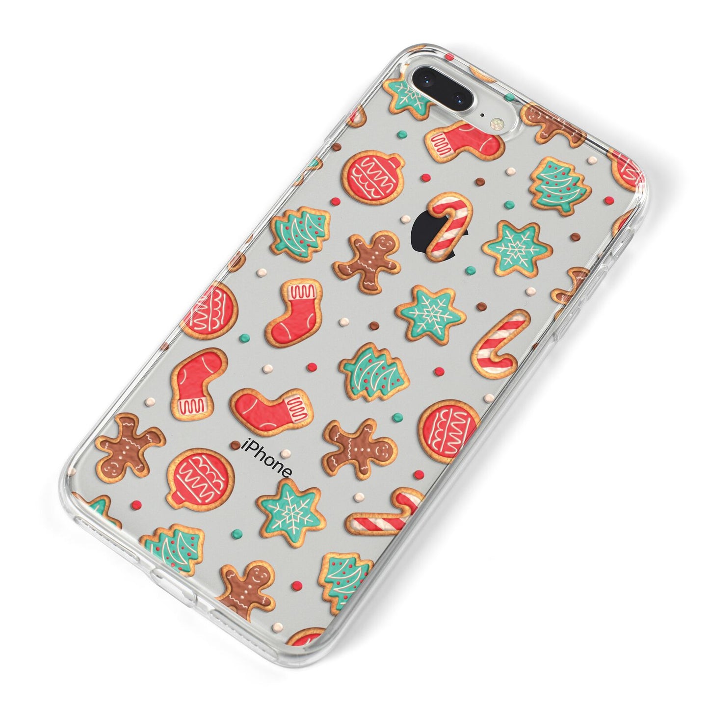 Gingerbread Christmas iPhone 8 Plus Bumper Case on Silver iPhone Alternative Image