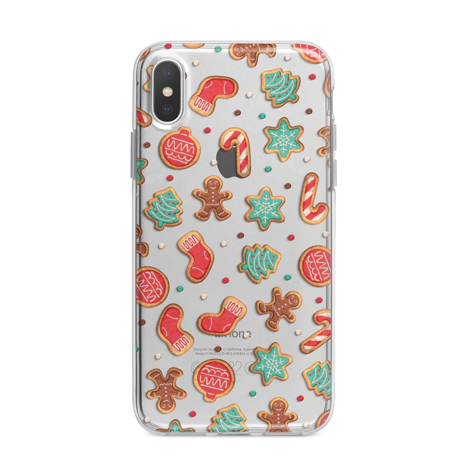 Gingerbread Christmas iPhone X Bumper Case on Silver iPhone Alternative Image 1