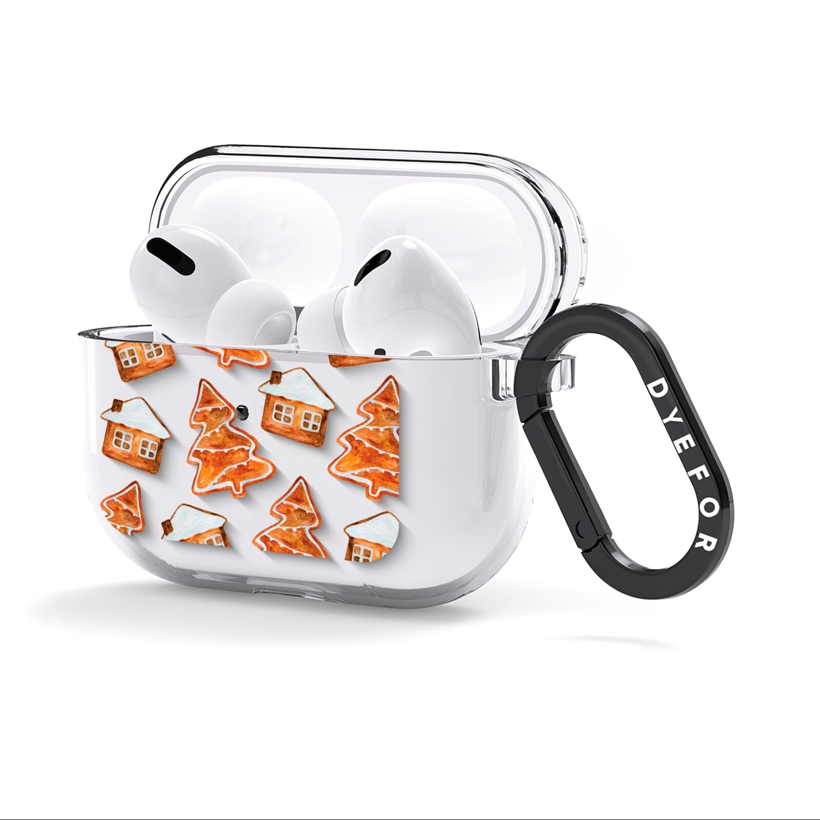 Gingerbread House Tree AirPods Clear Case 3rd Gen Side Image