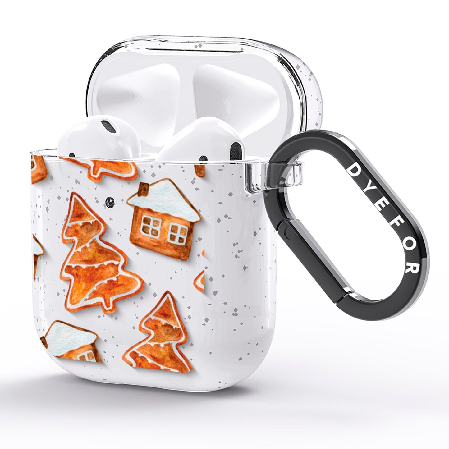 Gingerbread House Tree AirPods Glitter Case Side Image