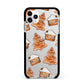 Gingerbread House Tree Apple iPhone 11 Pro Max in Silver with Black Impact Case