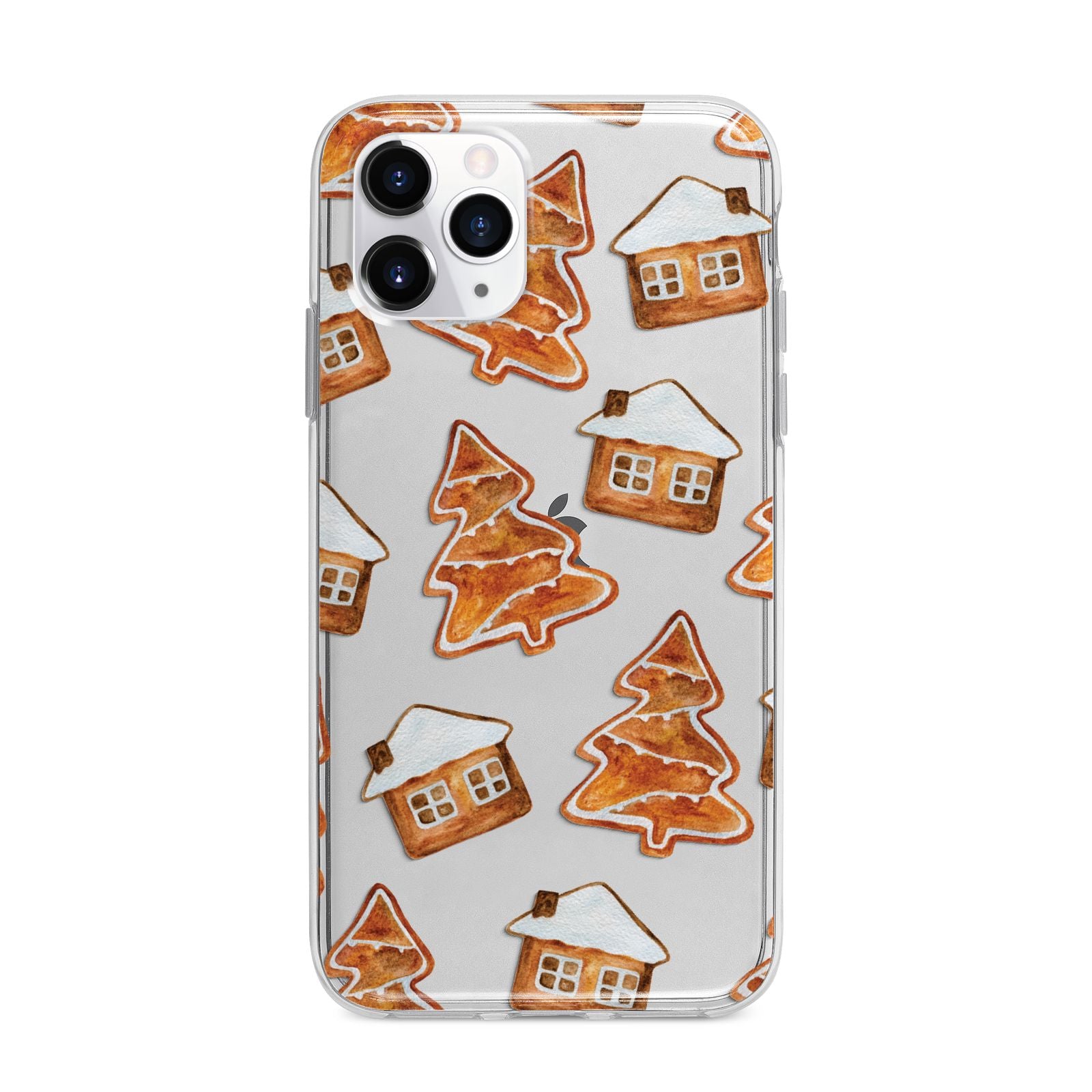 Gingerbread House Tree Apple iPhone 11 Pro Max in Silver with Bumper Case
