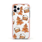 Gingerbread House Tree Apple iPhone 11 Pro in Silver with Pink Impact Case