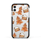 Gingerbread House Tree Apple iPhone 11 in White with Black Impact Case