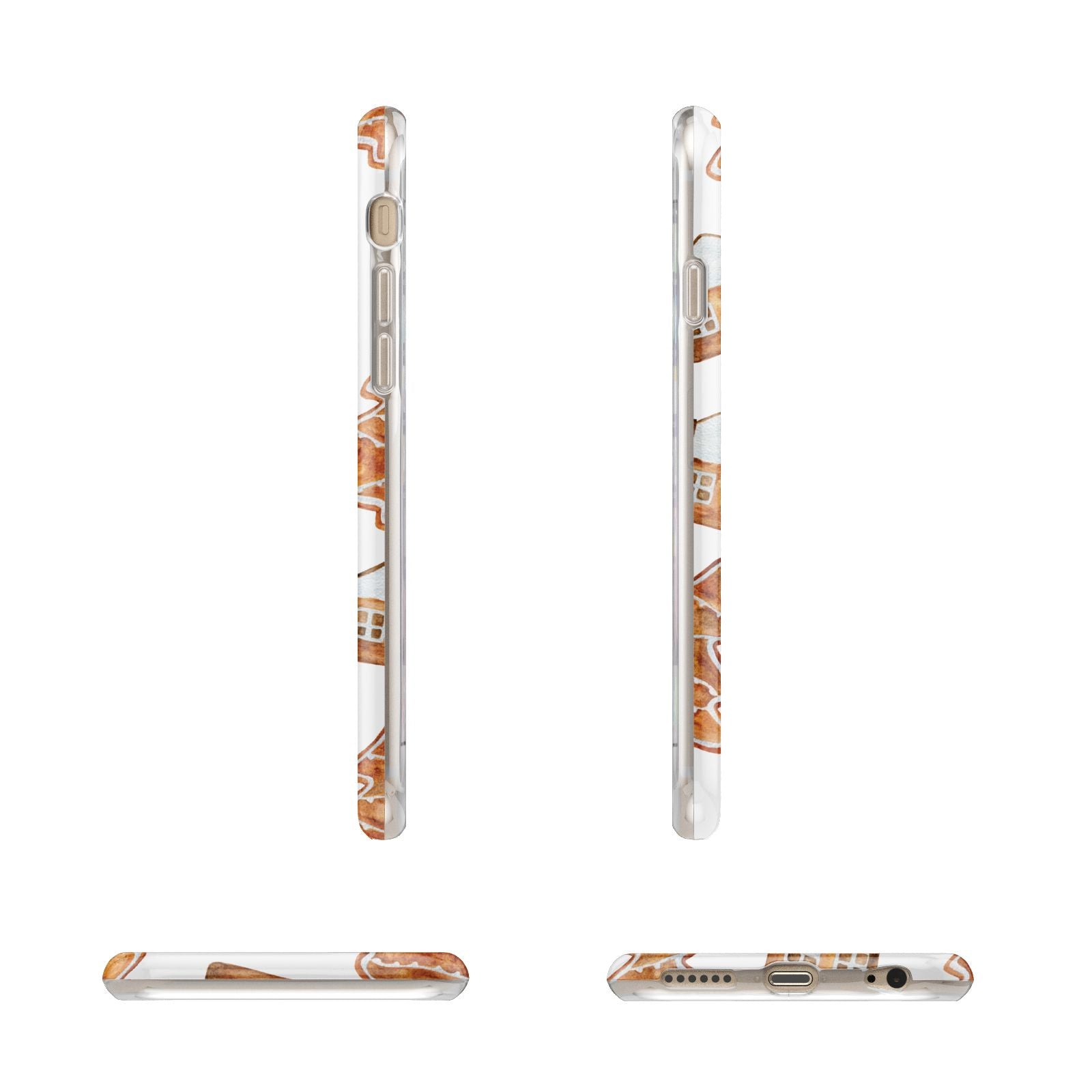 Gingerbread House Tree Apple iPhone 6 3D Wrap Tough Case Alternative Image Angles