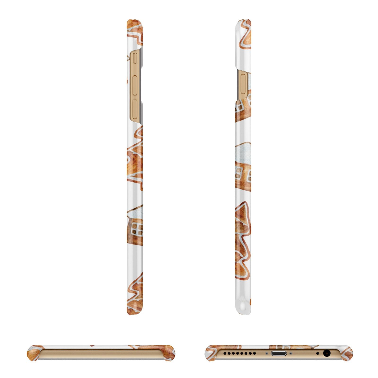 Gingerbread House Tree Apple iPhone 6 Plus 3D Wrap Snap Case Angled Images