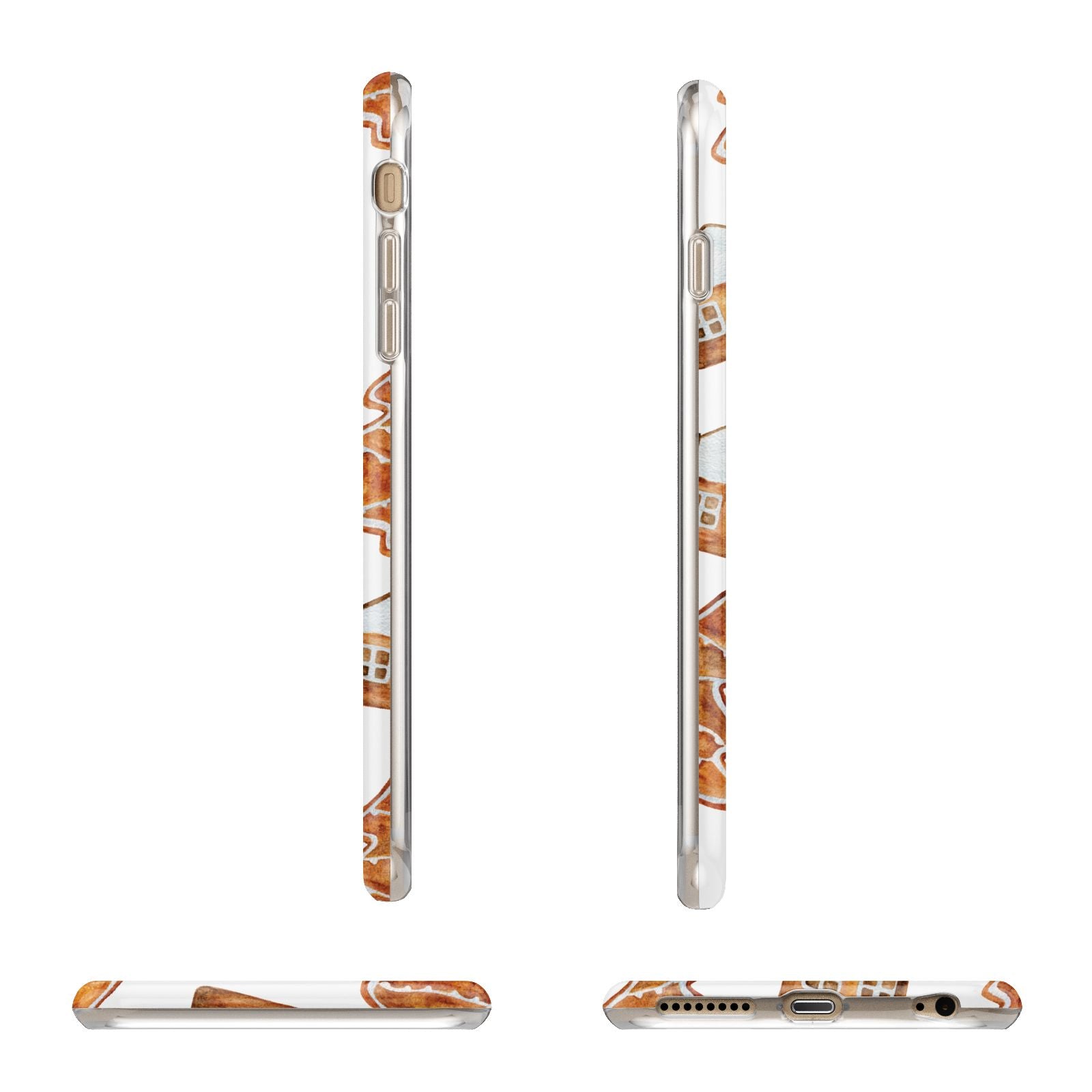 Gingerbread House Tree Apple iPhone 6 Plus 3D Wrap Tough Case Alternative Image Angles