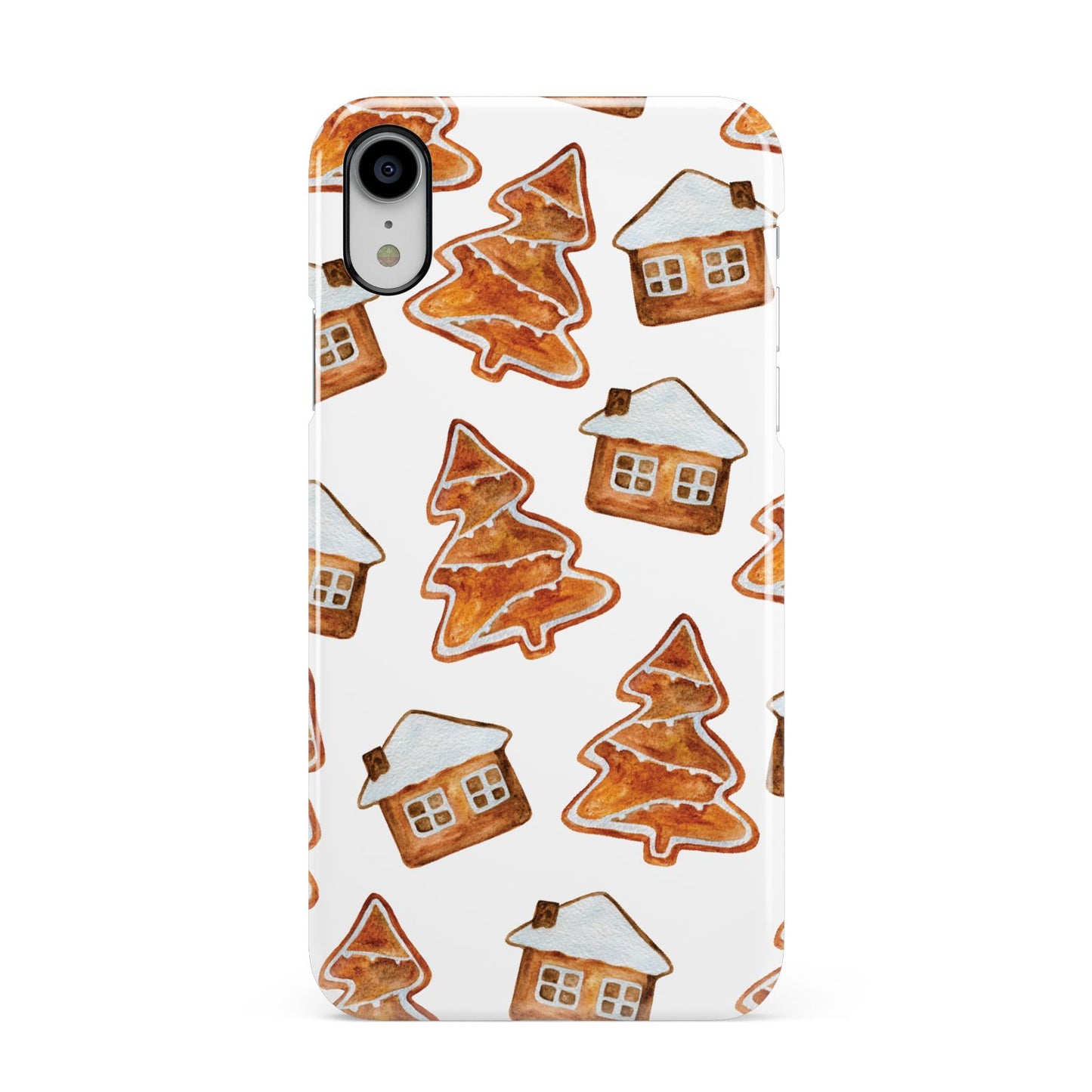 Gingerbread House Tree Apple iPhone XR White 3D Snap Case