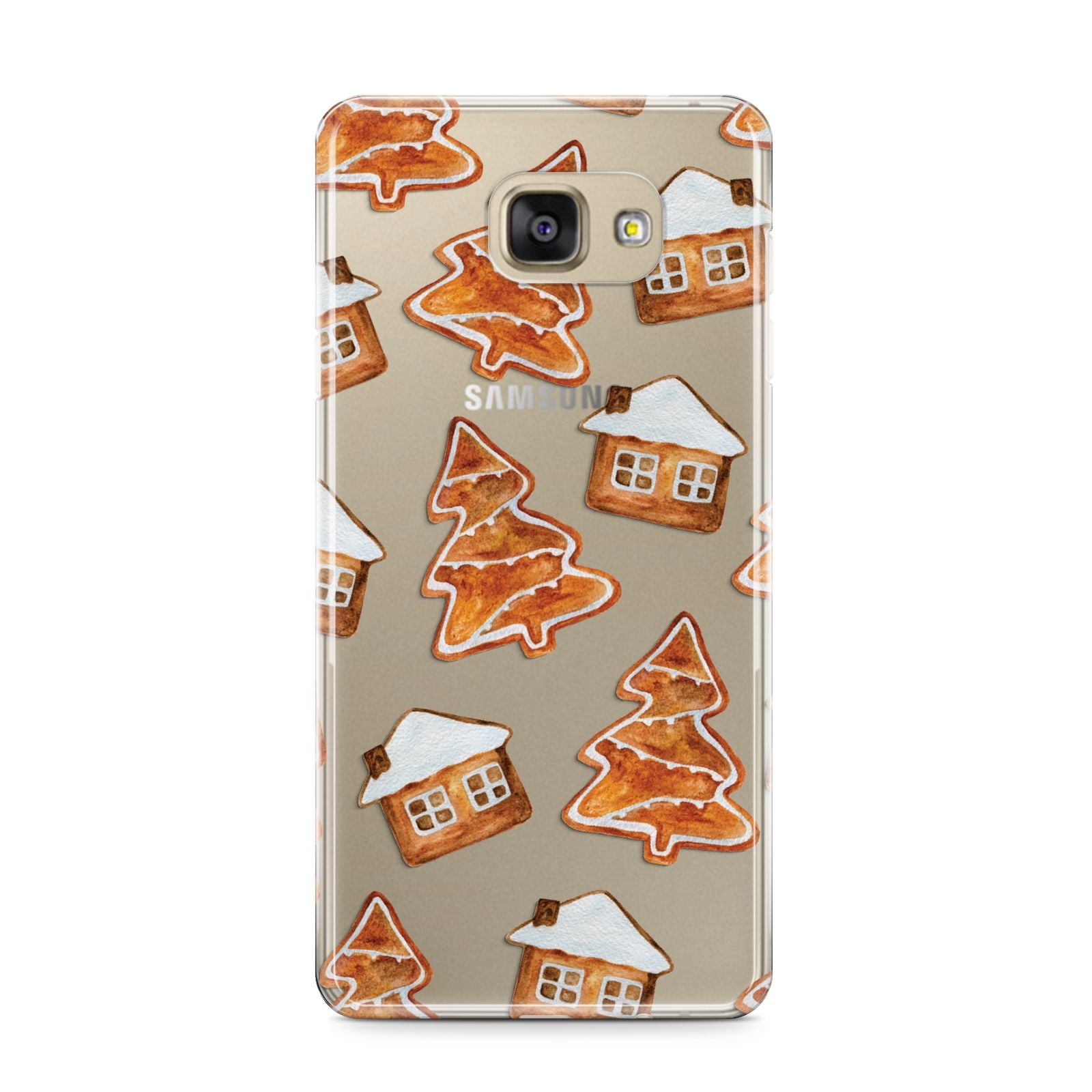 Gingerbread House Tree Samsung Galaxy A9 2016 Case on gold phone