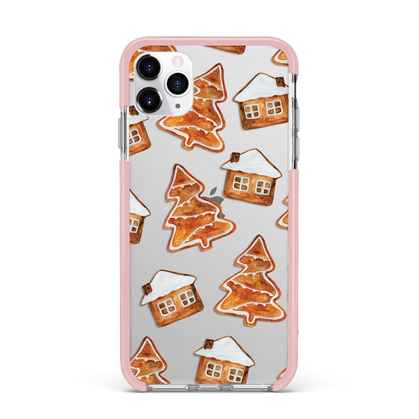 Gingerbread House Tree iPhone 11 Pro Max Impact Pink Edge Case