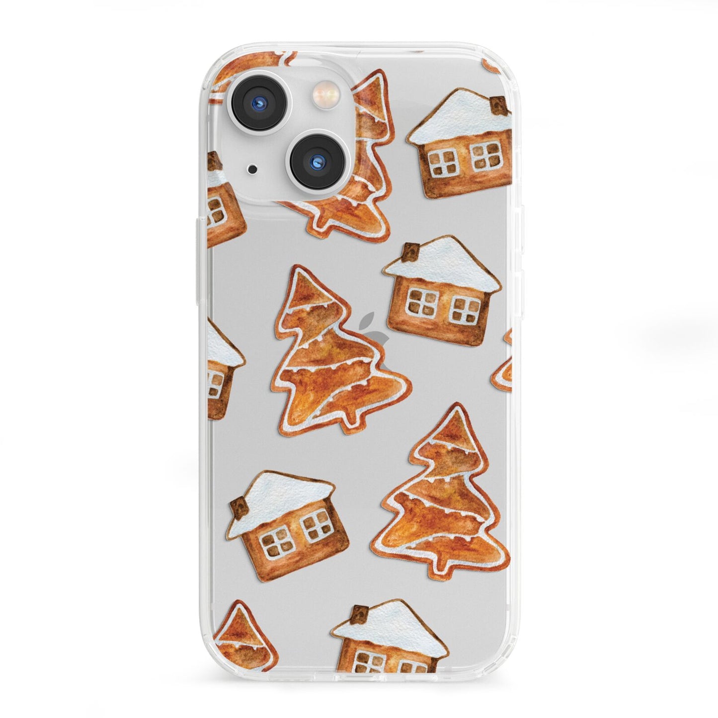 Gingerbread House Tree iPhone 13 Mini Clear Bumper Case