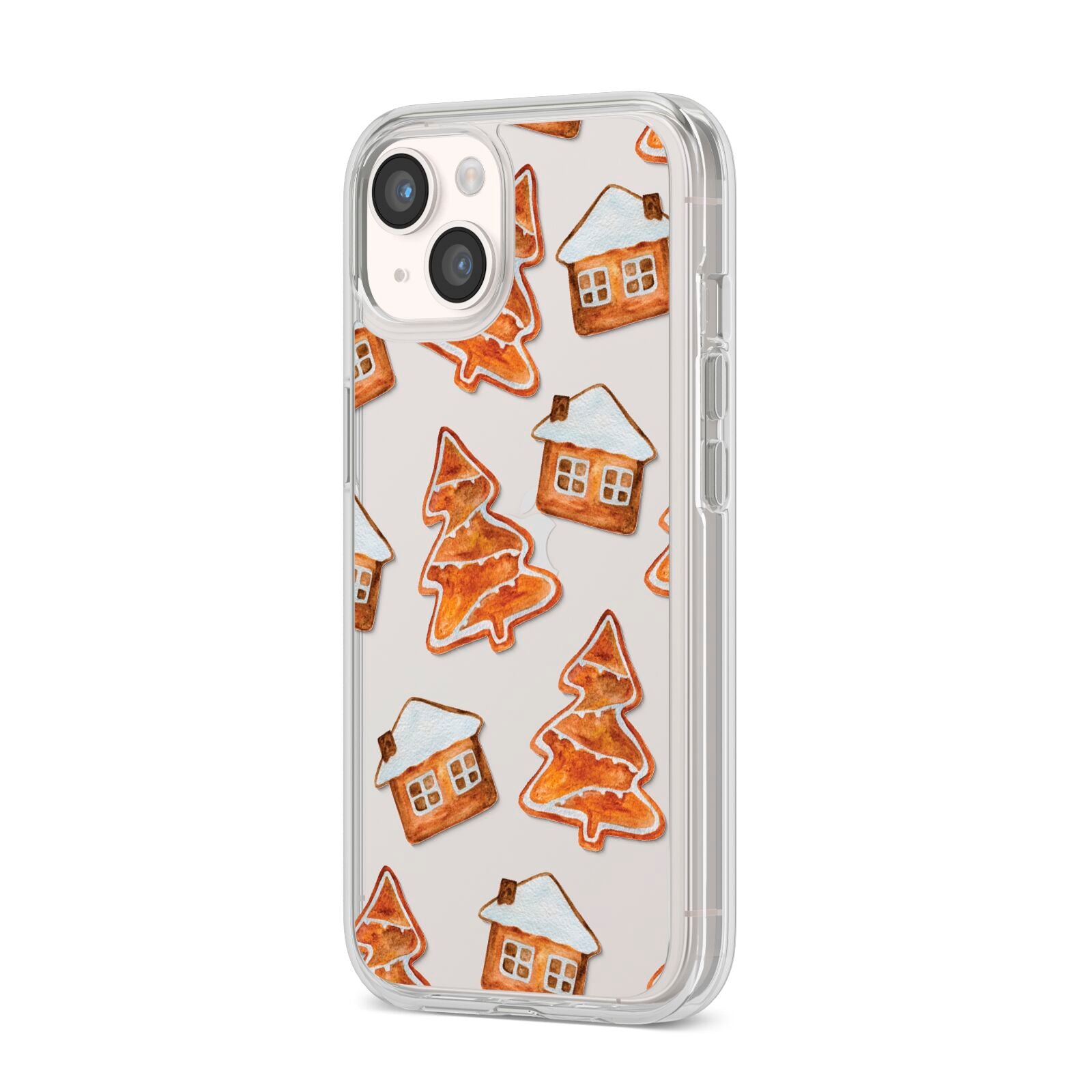 Gingerbread House Tree iPhone 14 Clear Tough Case Starlight Angled Image