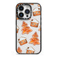Gingerbread House Tree iPhone 14 Pro Black Impact Case on Silver phone
