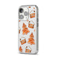 Gingerbread House Tree iPhone 14 Pro Clear Tough Case Silver Angled Image