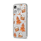 Gingerbread House Tree iPhone 14 Pro Max Clear Tough Case Silver Angled Image