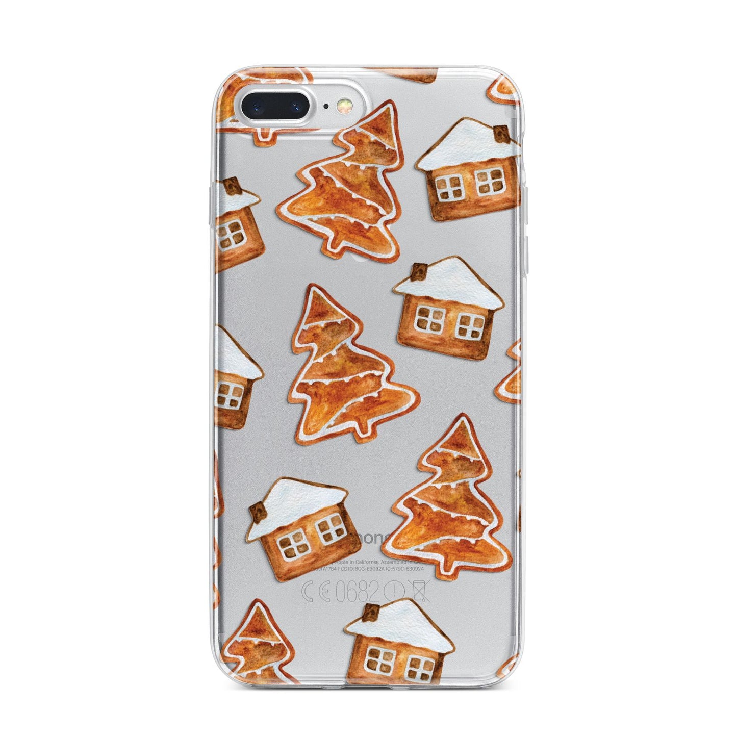 Gingerbread House Tree iPhone 7 Plus Bumper Case on Silver iPhone