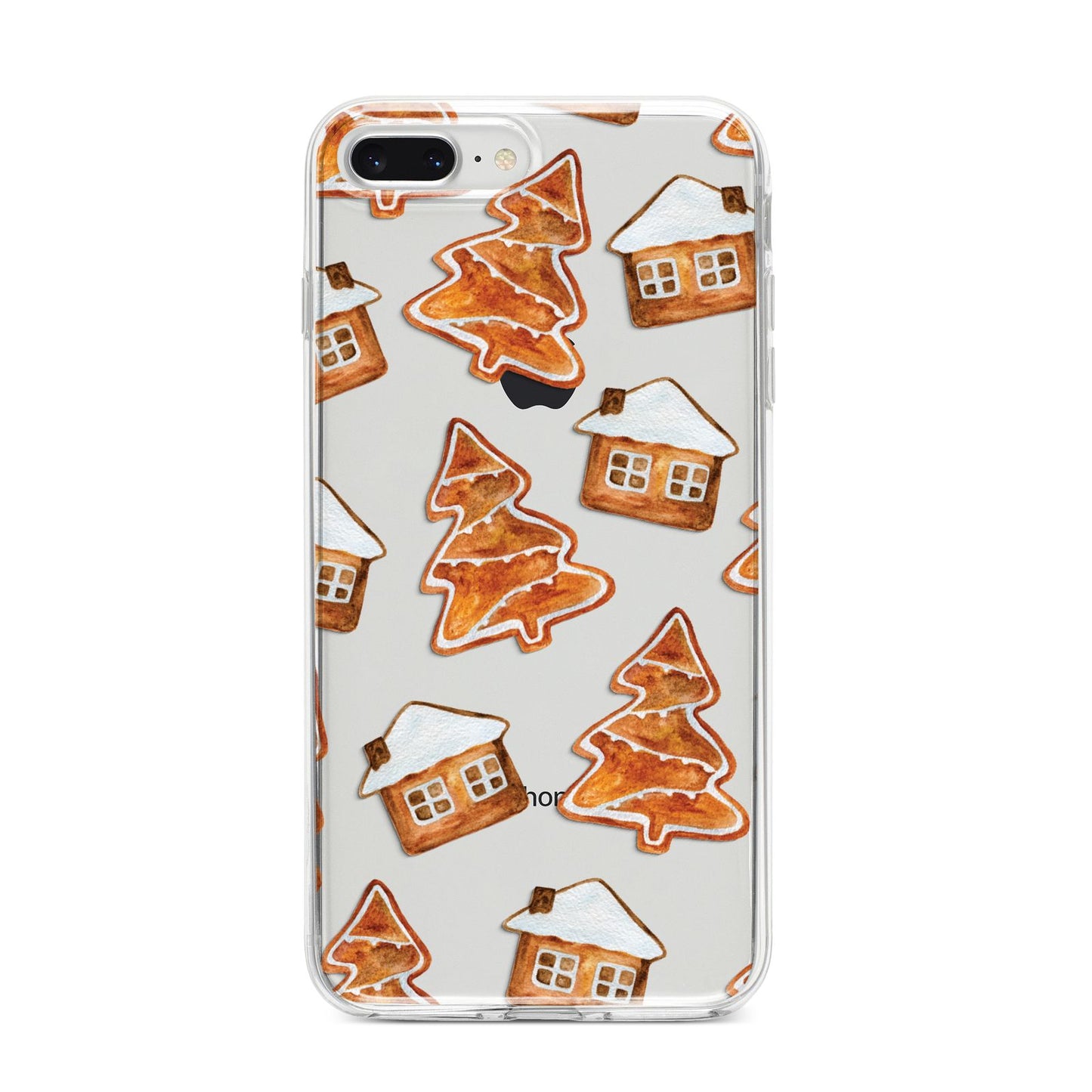 Gingerbread House Tree iPhone 8 Plus Bumper Case on Silver iPhone