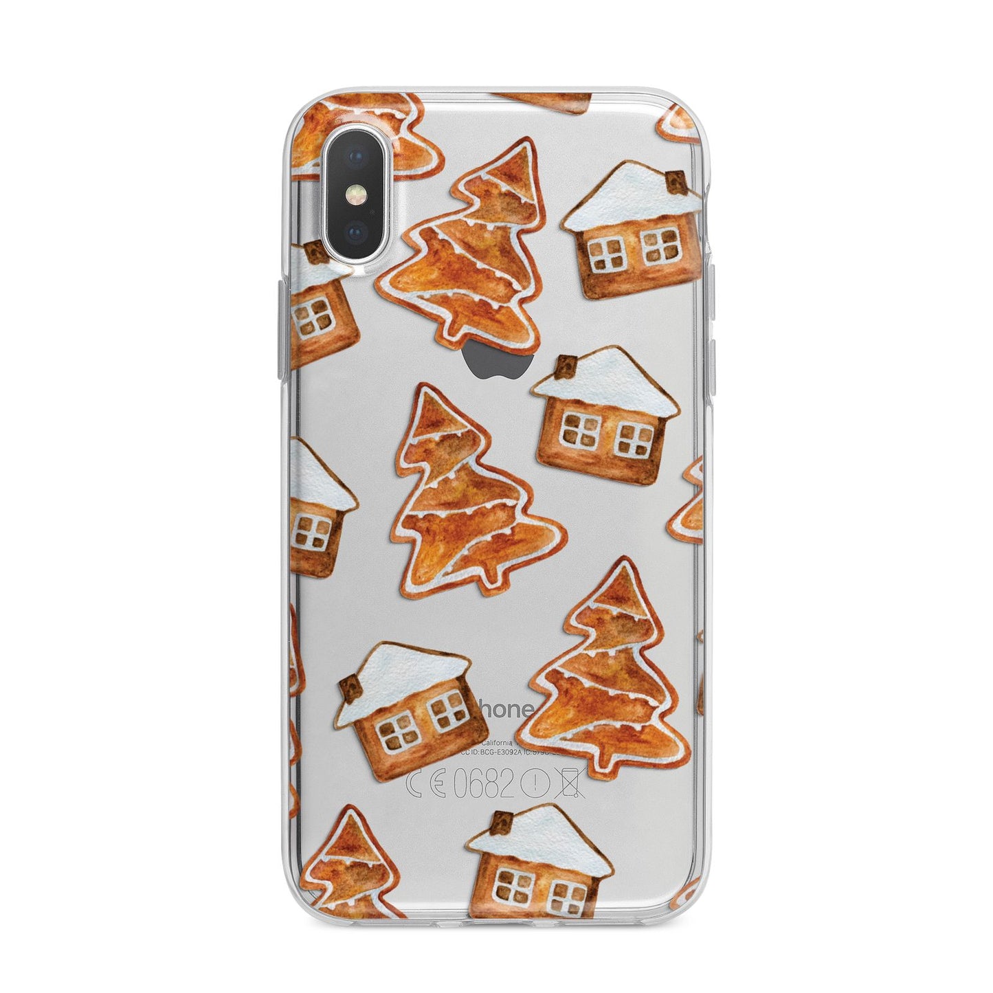 Gingerbread House Tree iPhone X Bumper Case on Silver iPhone Alternative Image 1
