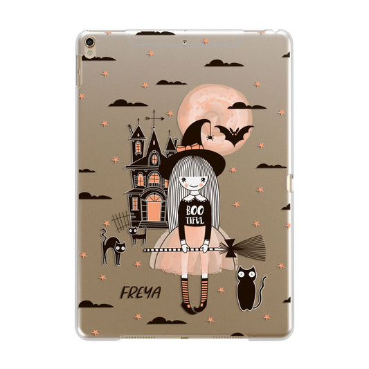 Girl Witch Apple iPad Gold Case