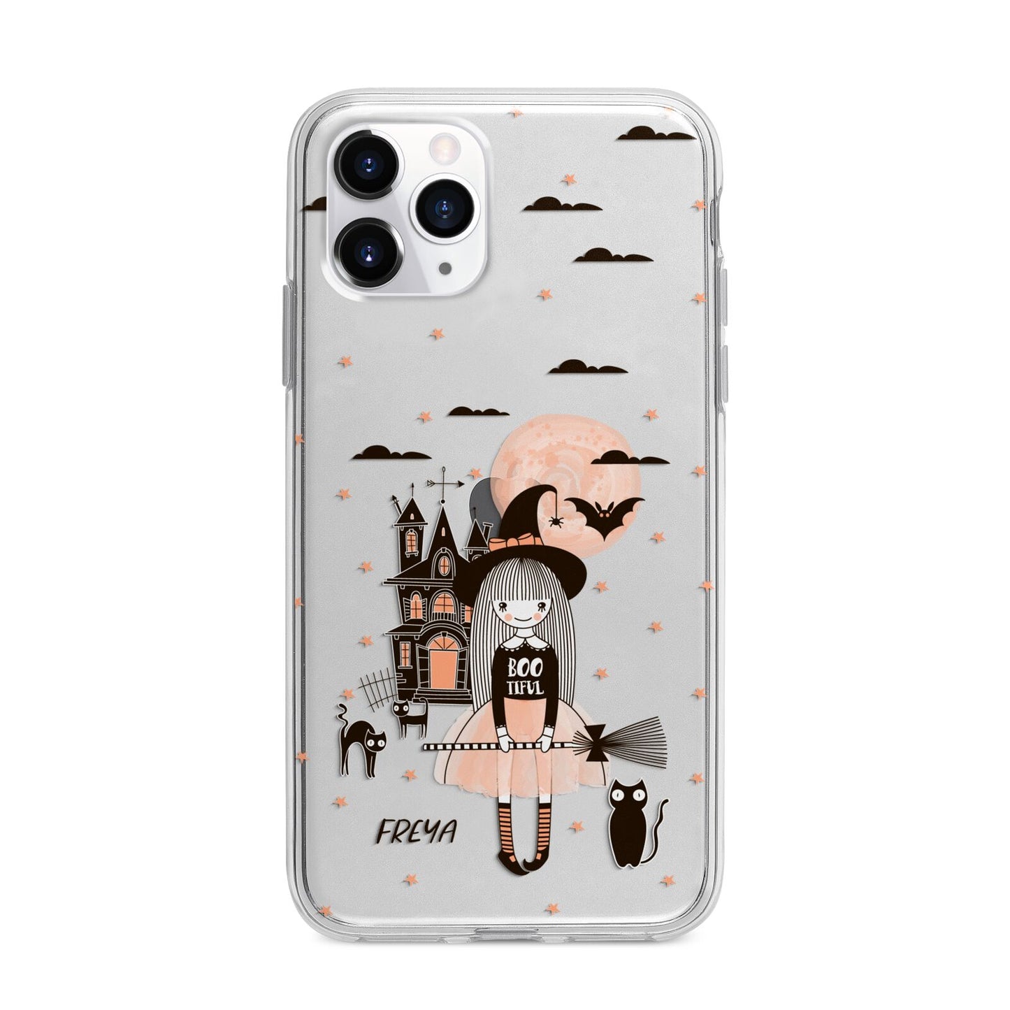 Girl Witch Apple iPhone 11 Pro Max in Silver with Bumper Case