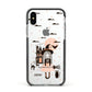 Girl Witch Apple iPhone Xs Impact Case Black Edge on Silver Phone