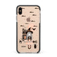 Girl Witch Apple iPhone Xs Max Impact Case Black Edge on Gold Phone