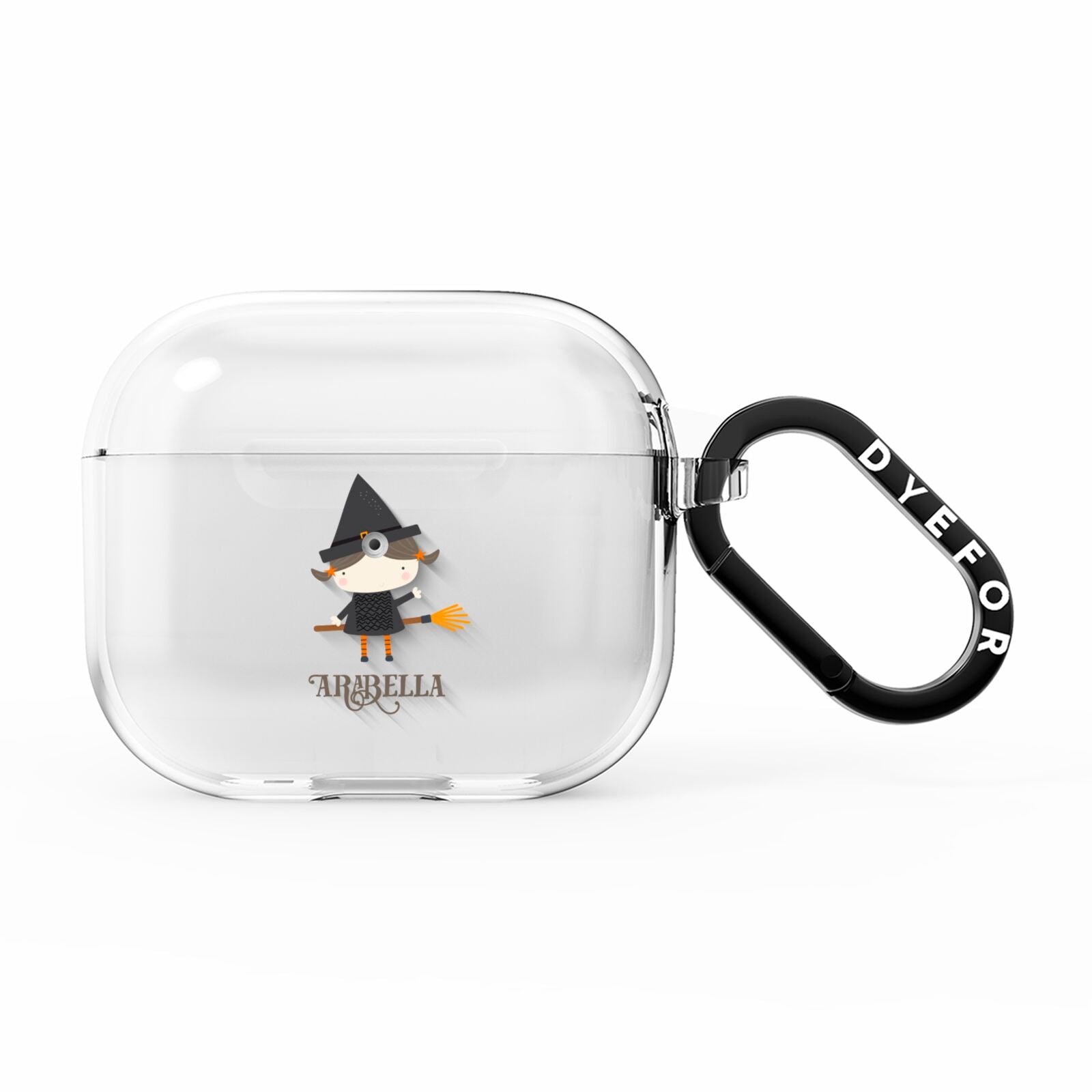 Girl Witch Personalised AirPods Clear Case 3rd Gen