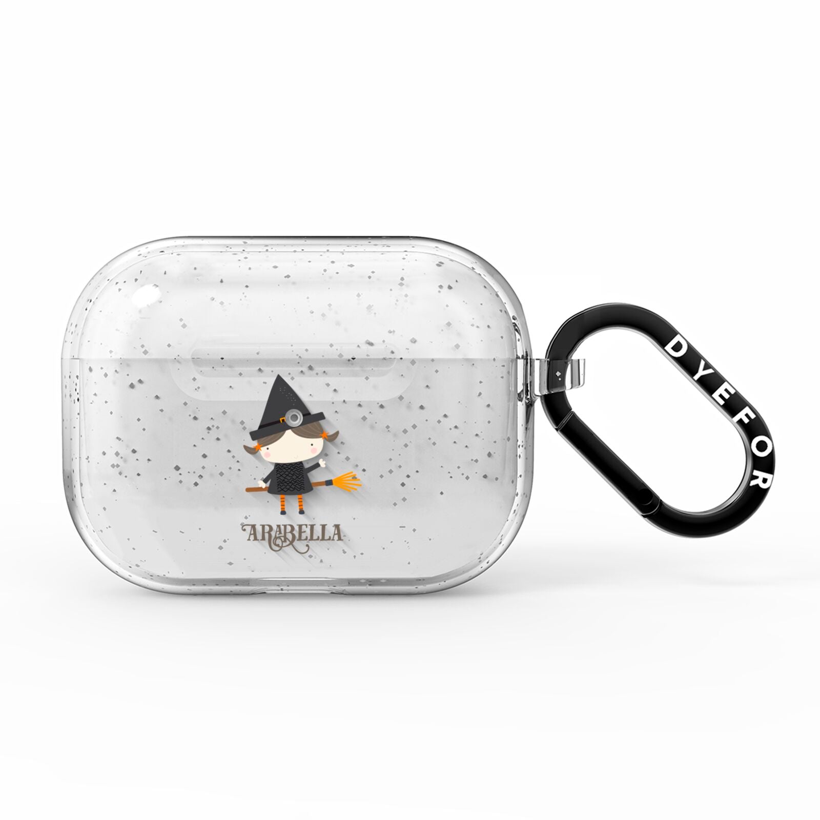 Girl Witch Personalised AirPods Pro Glitter Case