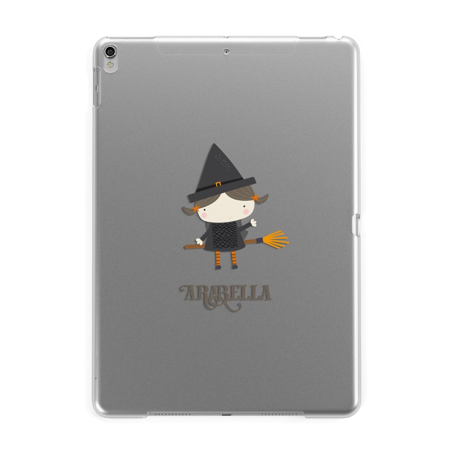 Girl Witch Personalised Apple iPad Silver Case