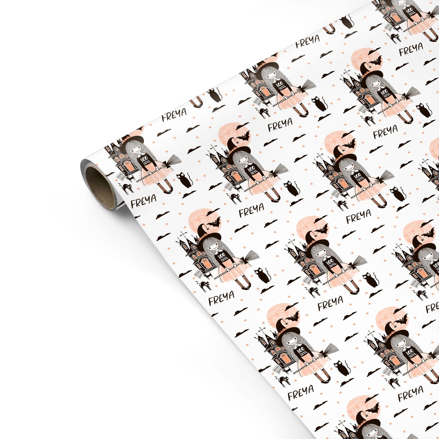 Girl Witch Personalised Gift Wrap