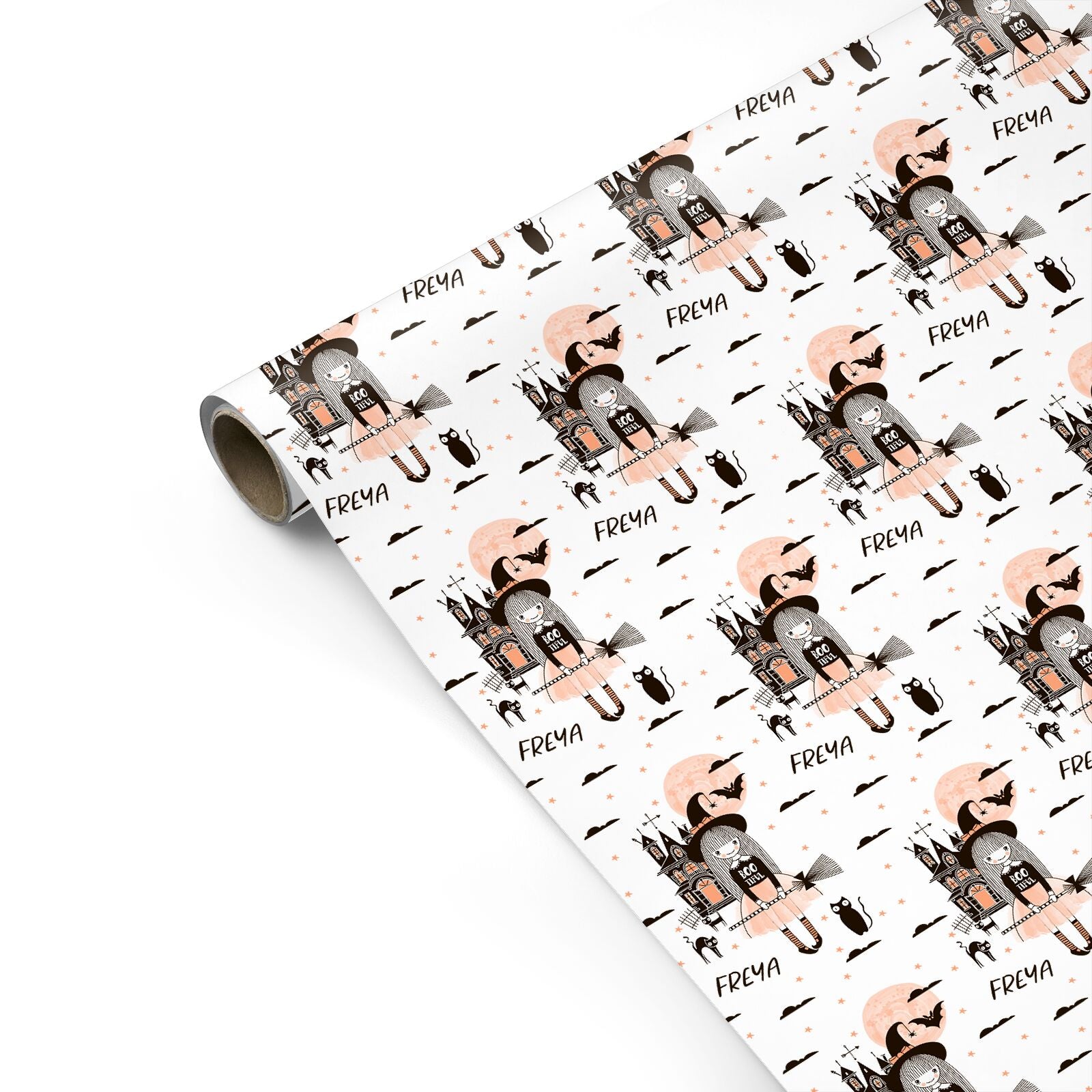 Girl Witch Personalised Gift Wrap