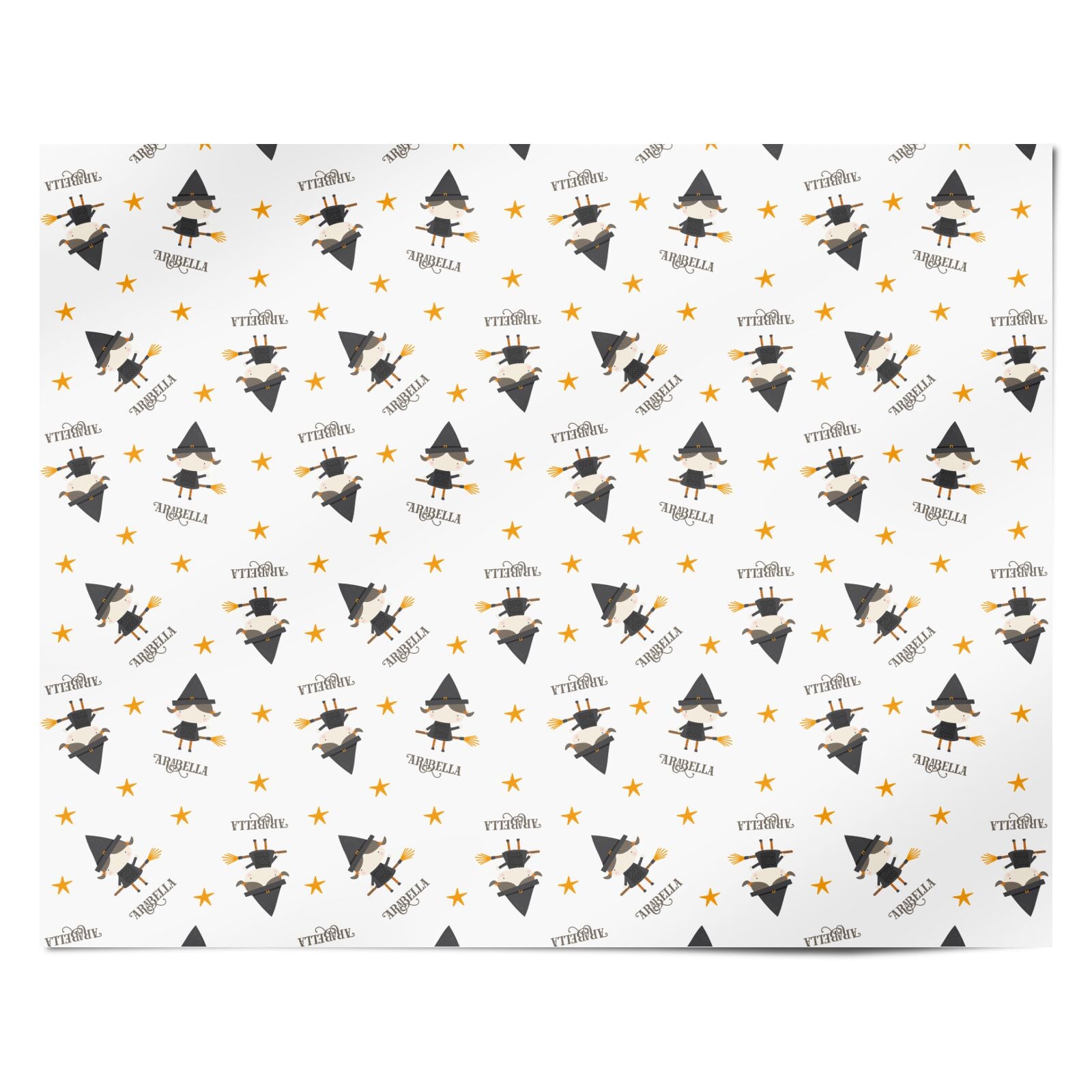 Girl Witch Personalised Personalised Wrapping Paper Alternative
