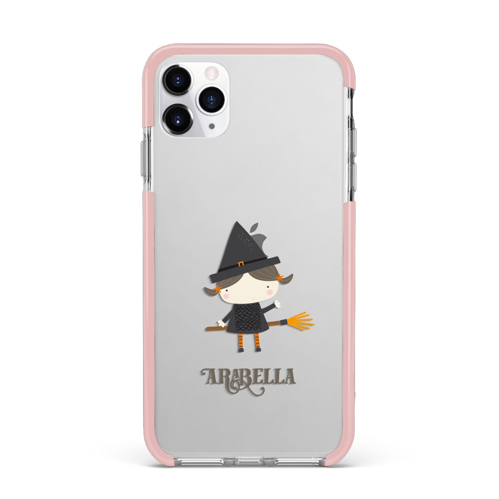 Girl Witch Personalised iPhone 11 Pro Max Impact Pink Edge Case