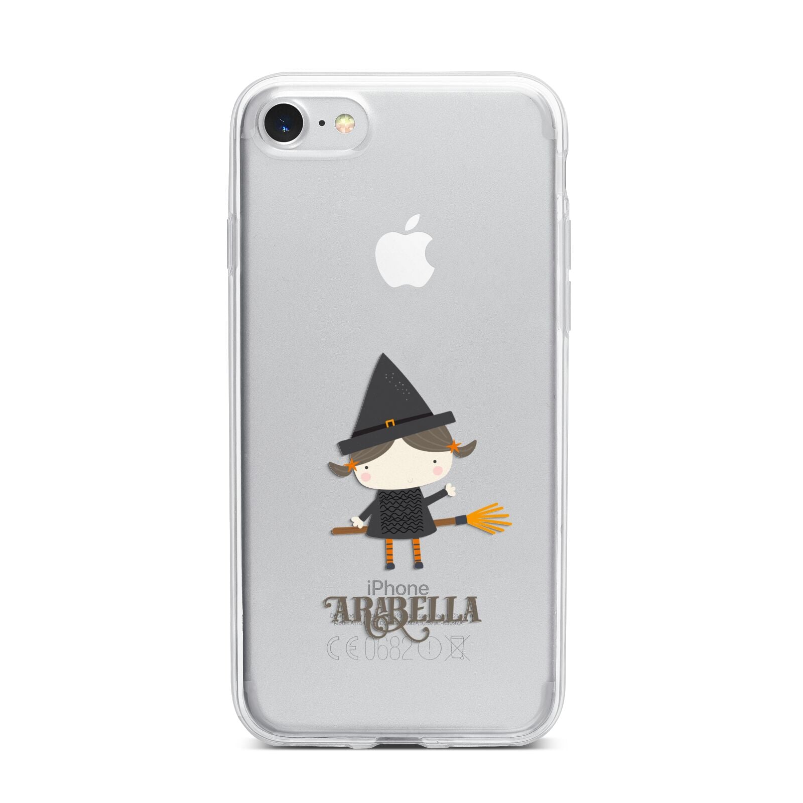 Girl Witch Personalised iPhone 7 Bumper Case on Silver iPhone