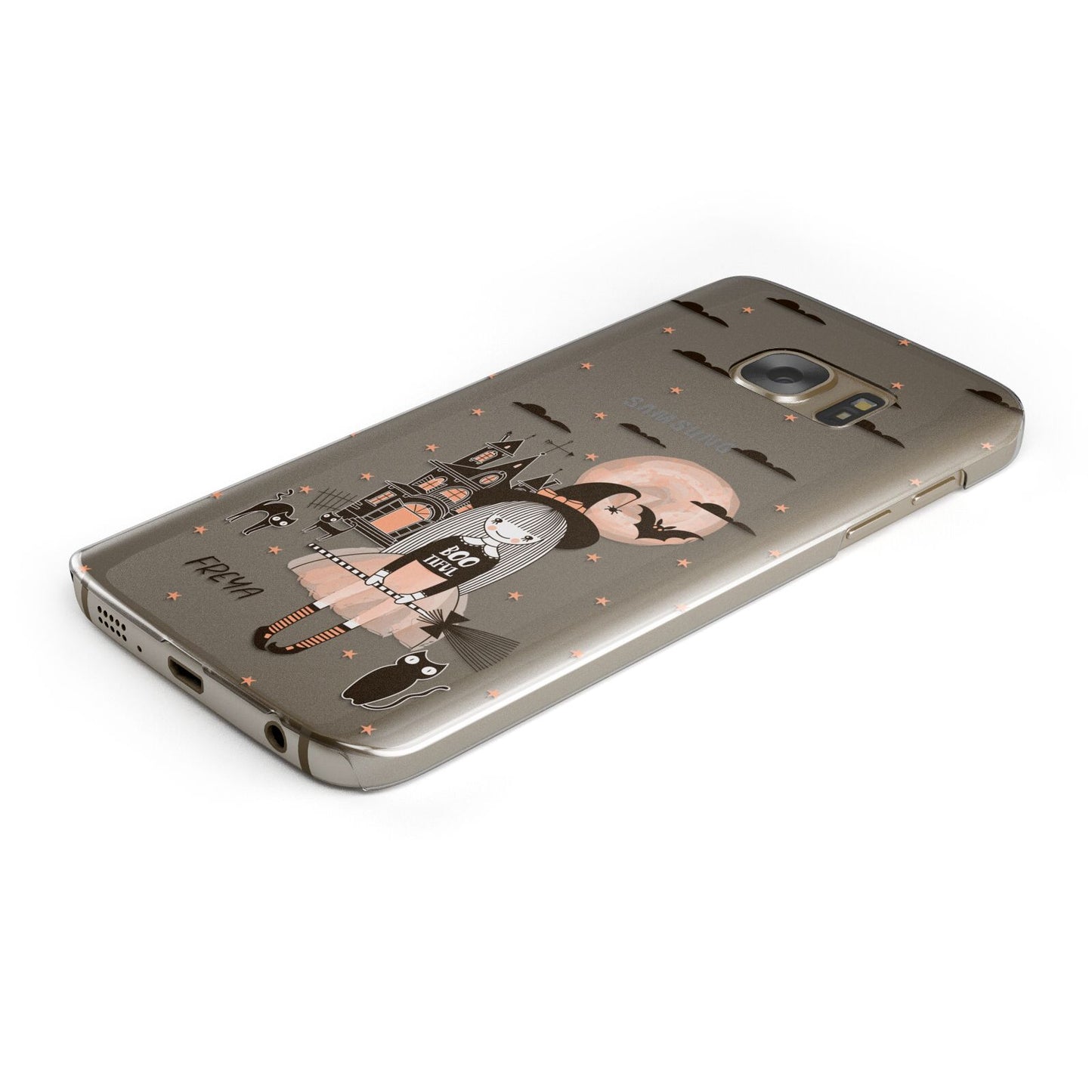 Girl Witch Protective Samsung Galaxy Case Angled Image