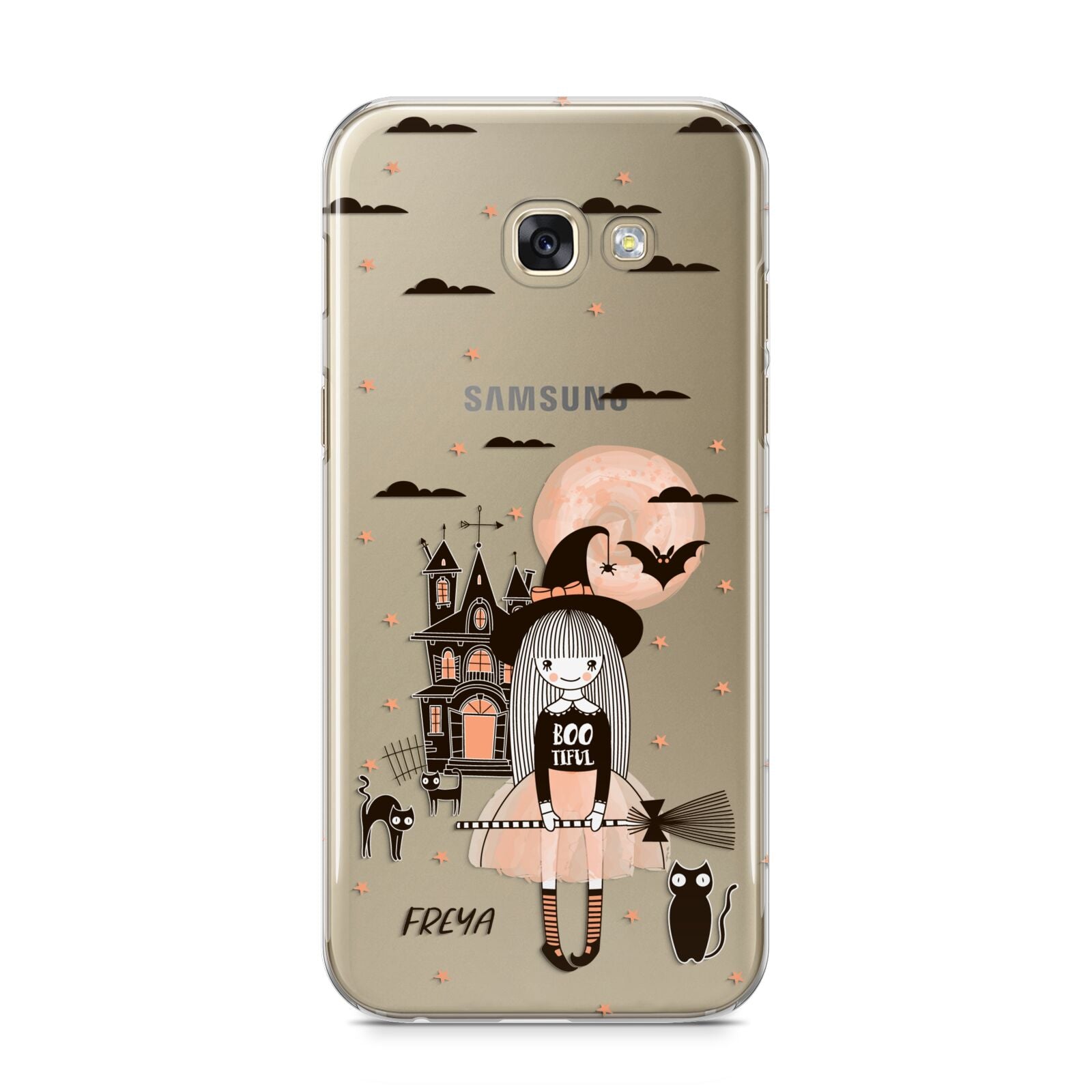 Girl Witch Samsung Galaxy A5 2017 Case on gold phone