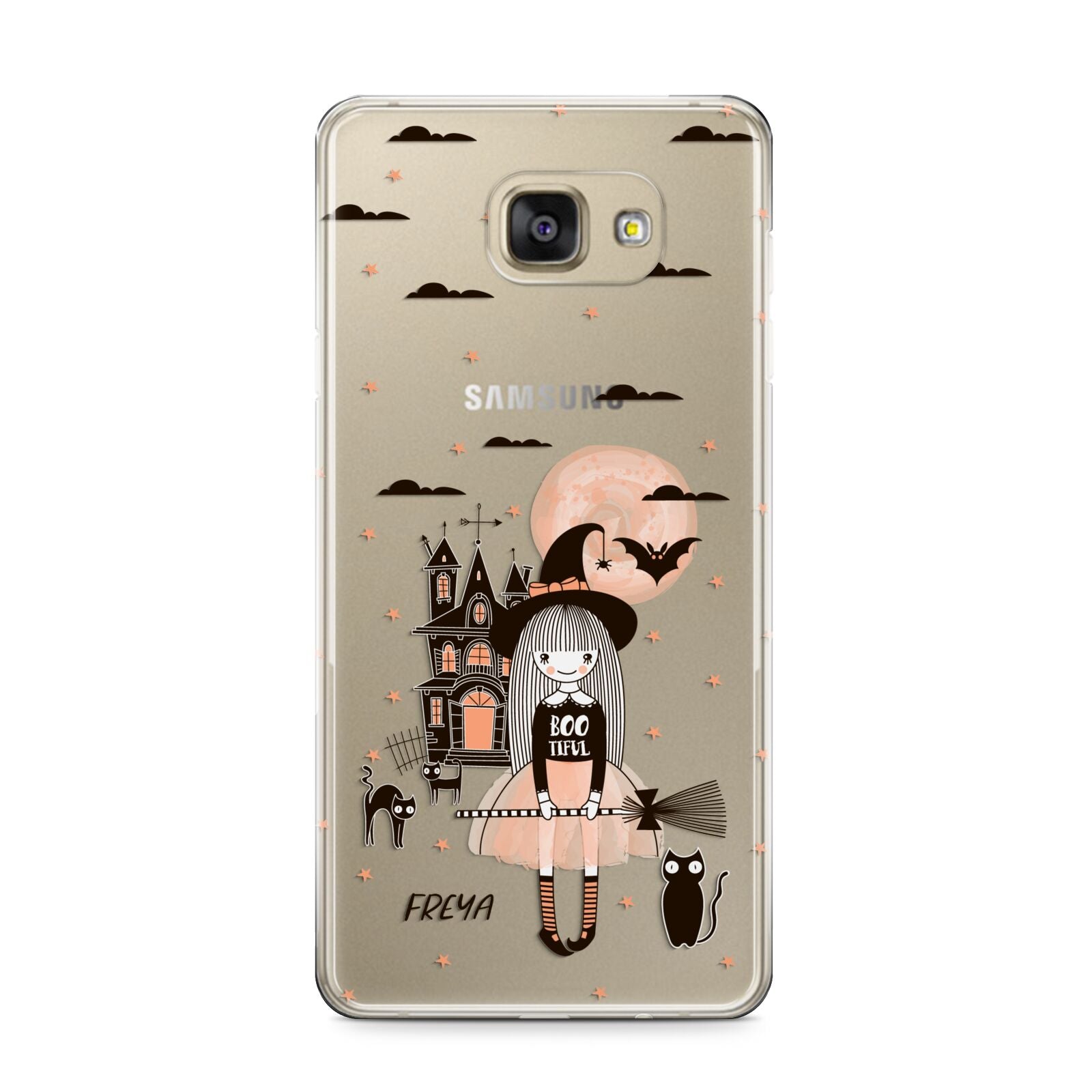 Girl Witch Samsung Galaxy A9 2016 Case on gold phone